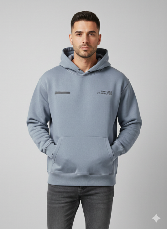 High-Performance Export Grade Hoodie - Dusty Blue