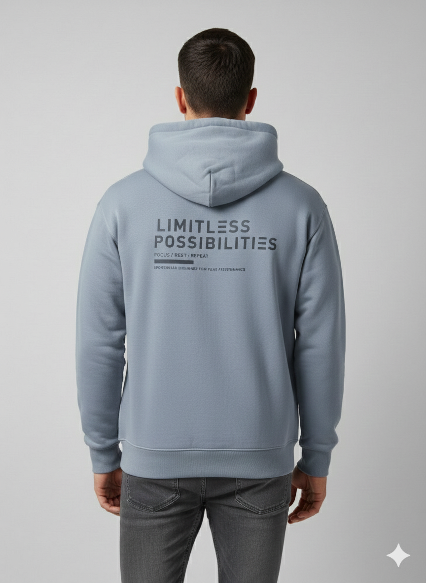 High-Performance Export Grade Hoodie - Dusty Blue