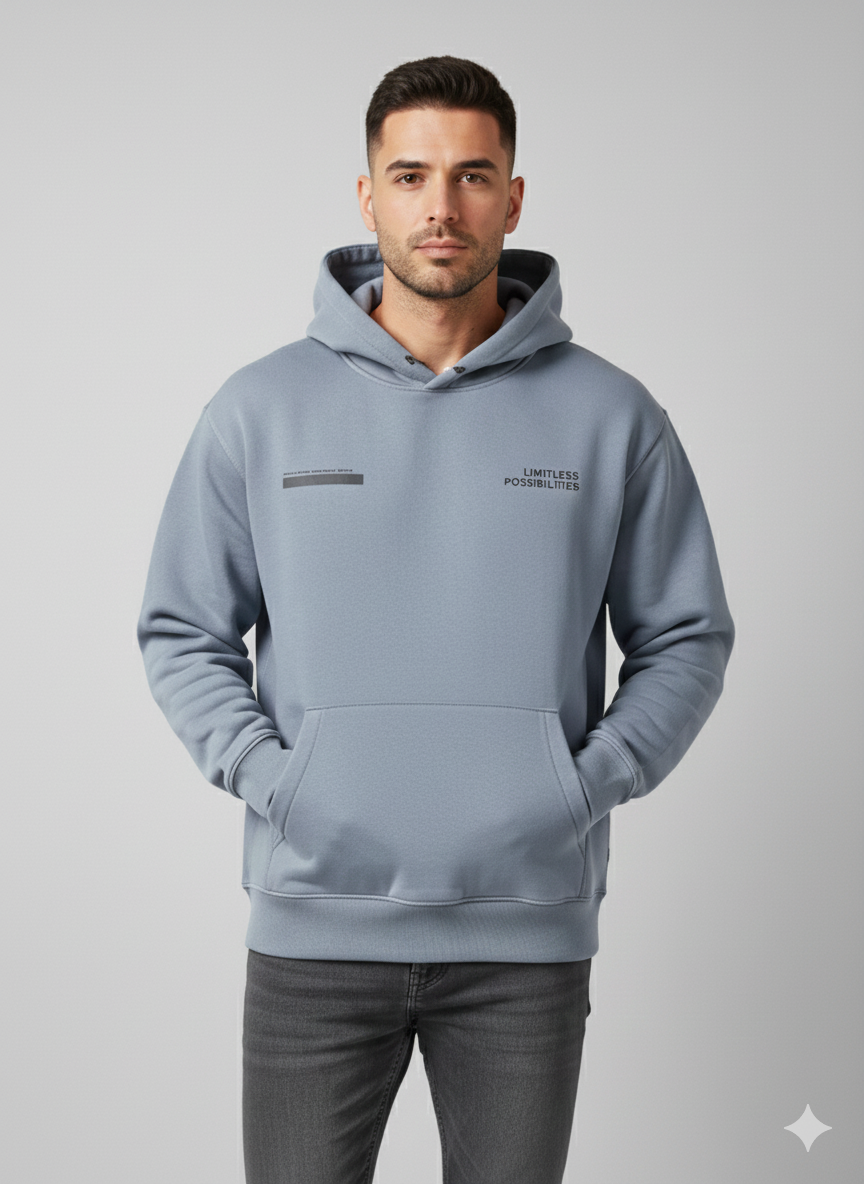 High-Performance Export Grade Hoodie - Dusty Blue
